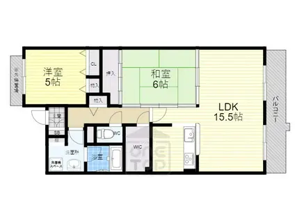 ノールリヴィエール(1SLDK/1階)の間取り写真