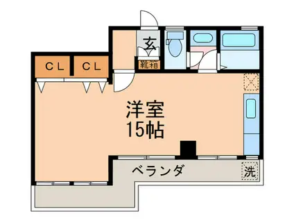 南禅寺荘(ワンルーム/2階)の間取り写真