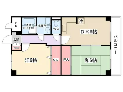 コートNK(2DK/1階)の間取り写真