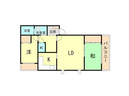 ベルトピア塩屋(2LDK/3階)の間取り写真