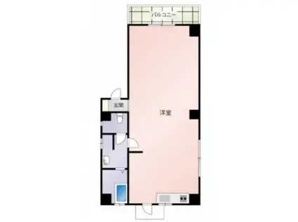 HARADABLDG(ワンルーム/3階)の間取り写真