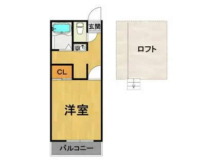 センチュリー武庫元町(1K/3階)の間取り写真