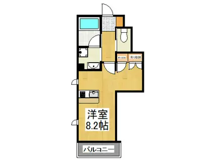 リヴィエールポルテ(ワンルーム/2階)の間取り写真