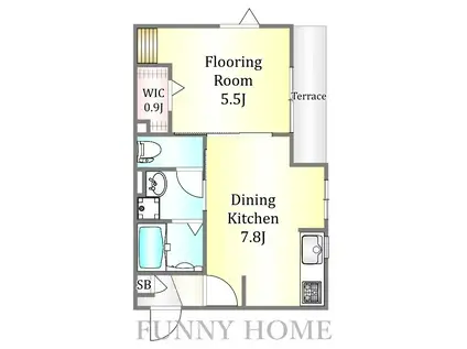 MSセンチュリー南大井(1DK/1階)の間取り写真