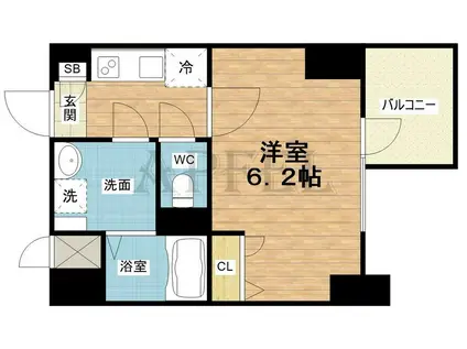 S-RESIDENCE新大阪RISH(1K/11階)の間取り写真