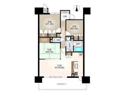 エムズシティ岩倉ステーションタワーノース(3LDK/8階)の間取り写真