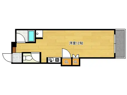 和秀中広ビル(ワンルーム/4階)の間取り写真