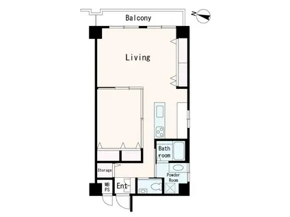 安田小網町マンション(1LDK/6階)の間取り写真