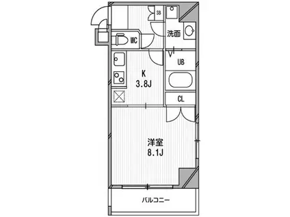 スペーシア高円寺I(1K/2階)の間取り写真