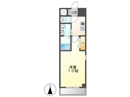 プルミエコート(1K/4階)の間取り写真