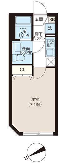 レピュア西巣鴨駅前レジデンス(1K/3階)の間取り写真