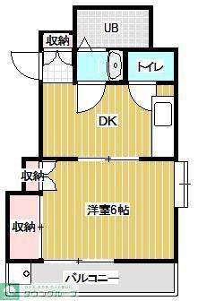 EXCEL富士見(1DK/1階)の間取り写真