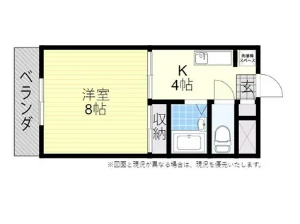 サニーコーポアゼツ(1K/2階)の間取り写真