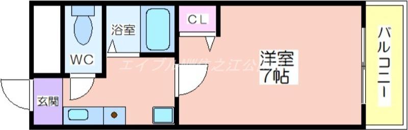 マ・メゾン舟尾(1K/4階)の間取り写真