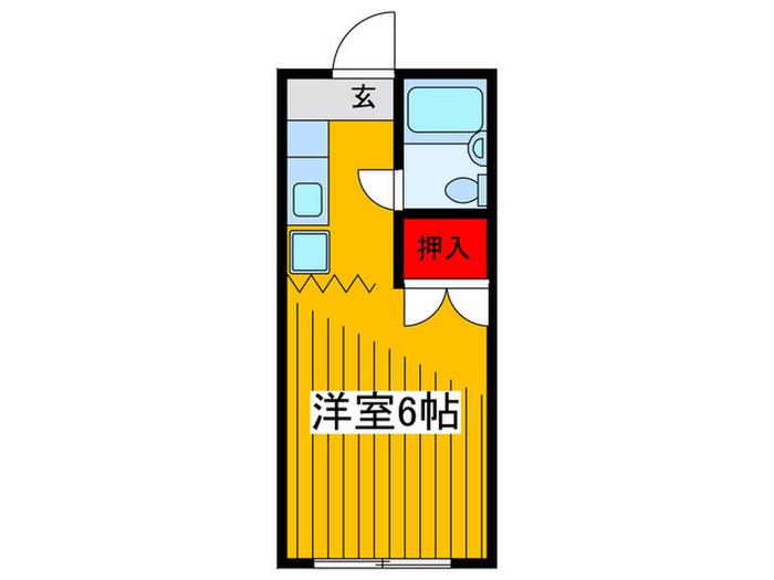 セントラル コーポ S館(ワンルーム/1階)の間取り写真