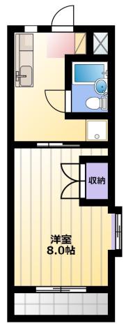 サンパレス木下(1K/1階)の間取り写真