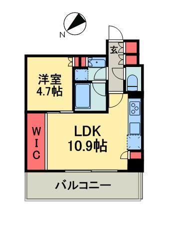 ONE ROOF FLAT TSUKISHIMA(1LDK/8階)の間取り写真