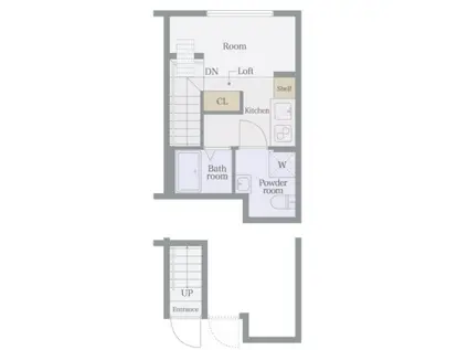 OJ HILLS FIRST(1K/2階)の間取り写真