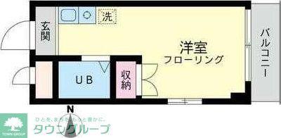 コスモAOI能見台(ワンルーム/3階)の間取り写真