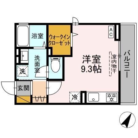 アリエッタ(ワンルーム/3階)の間取り写真