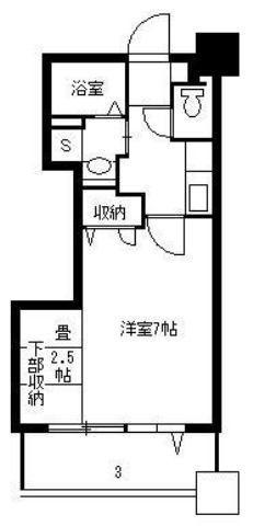 レインボー新栄(1K/4階)の間取り写真