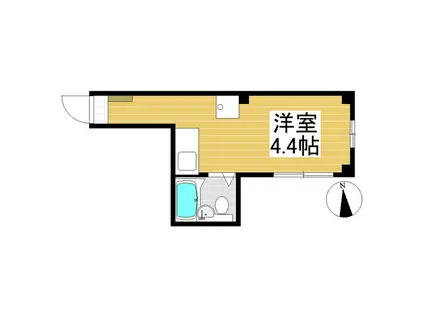 コーポ中央(ワンルーム/3階)の間取り写真