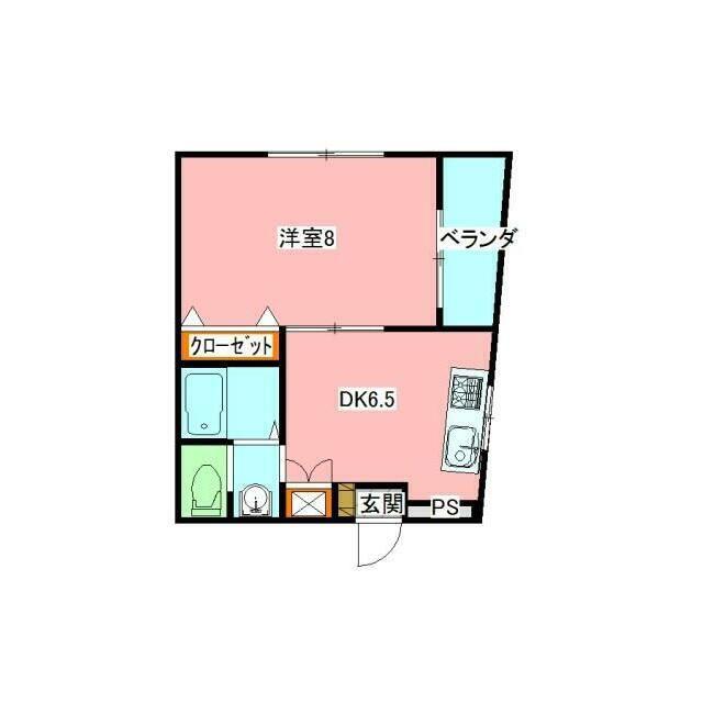 ディオン石原(1DK/3階)の間取り写真