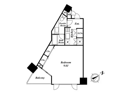 KDXレジデンス品川シーサイド(1K/6階)の間取り写真