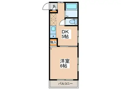 ミルクフラット(1DK/1階)の間取り写真