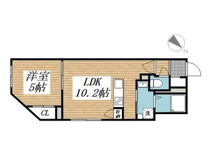 クリアル文京千石2(1LDK/1階)の間取り写真