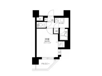 パレステュディオ芝浦TOKYOBAY(1K/2階)の間取り写真