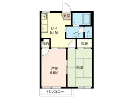 サンパレス清瀬(2K/2階)の間取り写真