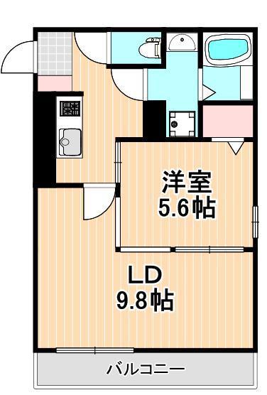 NRAY RESIDENCE(1K/3階)の間取り写真