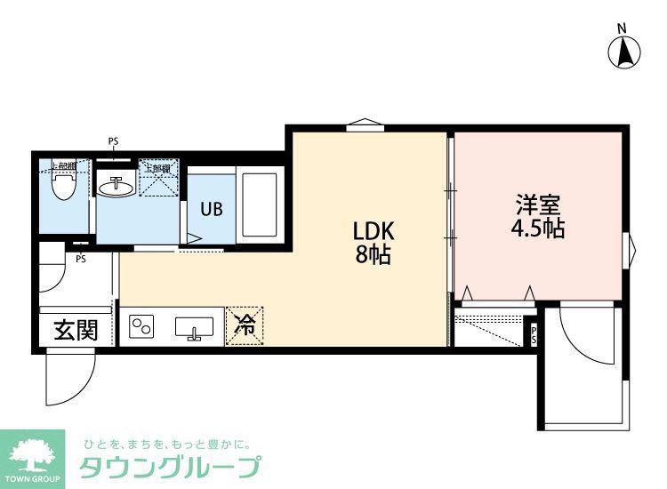 ROBOT HOME 六町III(1LDK/3階)の間取り写真