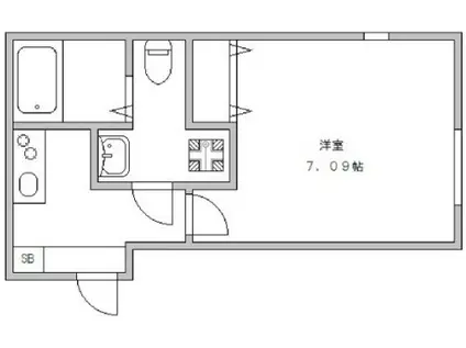 アーバンステージ上落合II(1K/1階)の間取り写真