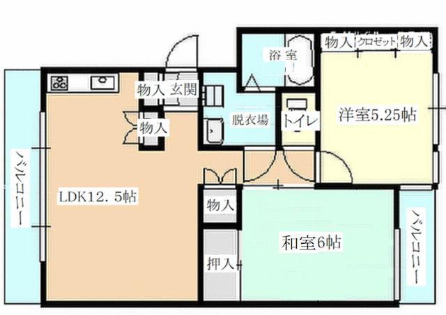 Kビル8(2LDK/3階)の間取り写真