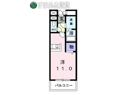 ヴィクトリー(ワンルーム/3階)の間取り写真