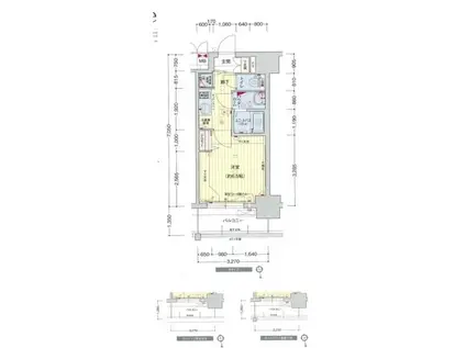 プレサンス大須プライマル(1K/6階)の間取り写真