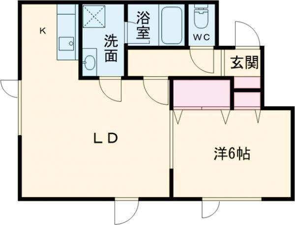 DS亀吉(1LDK/2階)の間取り写真