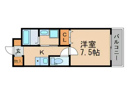 STUDIO 1004(1K/1階)の間取り写真