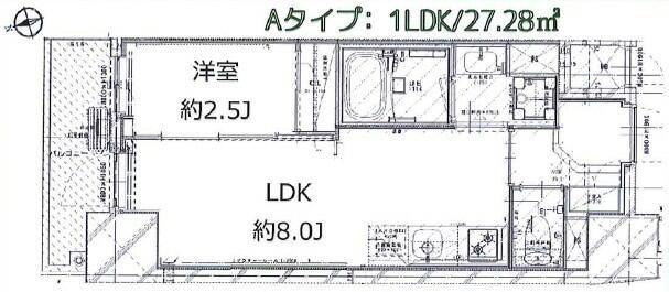 ガーデンザヴィス木場(1LDK/12階)の間取り写真