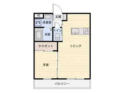 ハレクラニ(1LDK/5階)の間取り写真