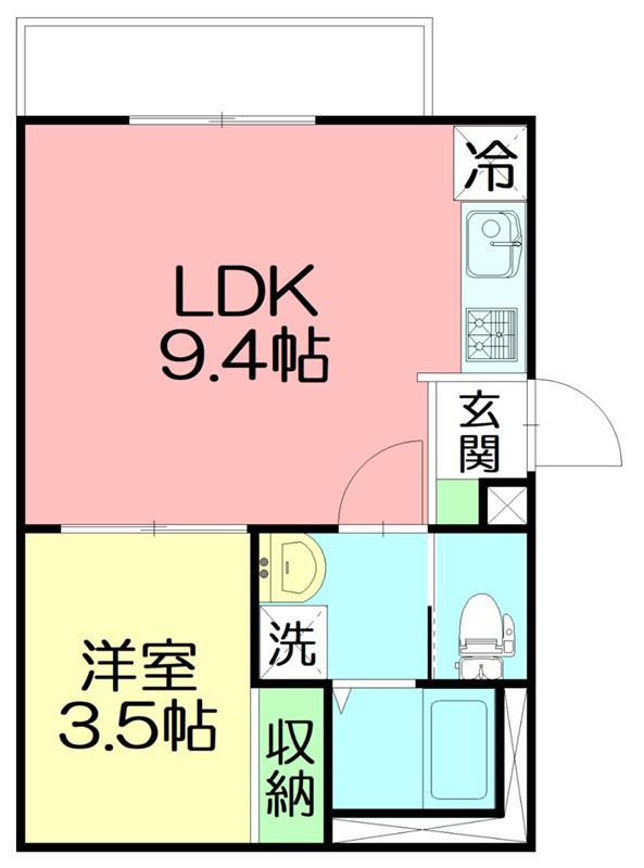メゾン 雅(1LDK/3階)の間取り写真