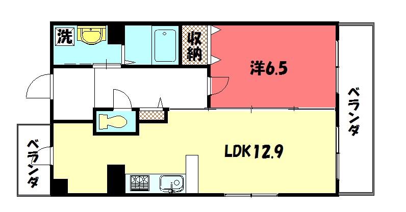 インベスト京都白川(1LDK/3階)の間取り写真