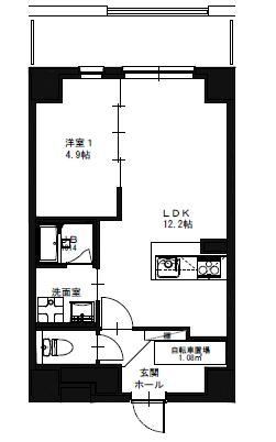 メテオール押上(1LDK/4階)の間取り写真