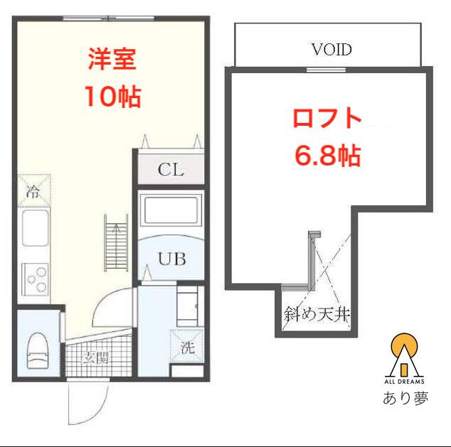 アーリーガーデン横濱山手I(ワンルーム/2階)の間取り写真