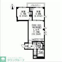 スカイエ西日暮里(2LDK/2階)の間取り写真