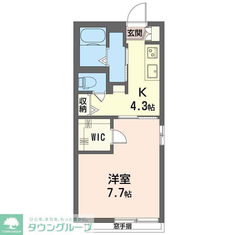 サンテラス91(1K/2階)の間取り写真