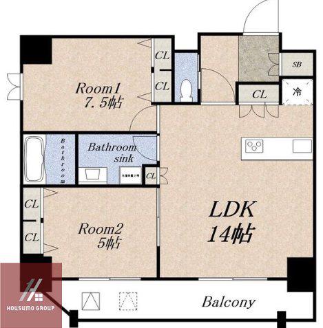 MONMAISON1(2LDK/2階)の間取り写真