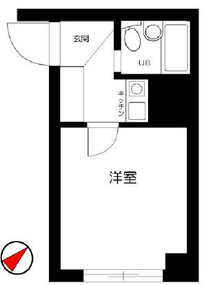 セレーネNA1(1K/1階)の間取り写真